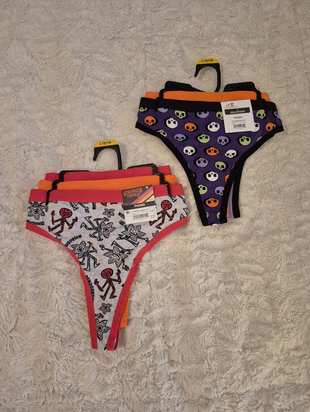 NWT Lot Of 2 Multi-Pack Halloween Thong Underwear Size Large, Stranger Things
